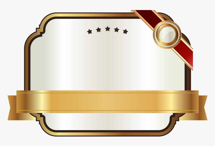 Ribbon Png, White Labels, Gold Ribbons, Flower Frame, - Gold Ribbon Clipart, Transparent Png