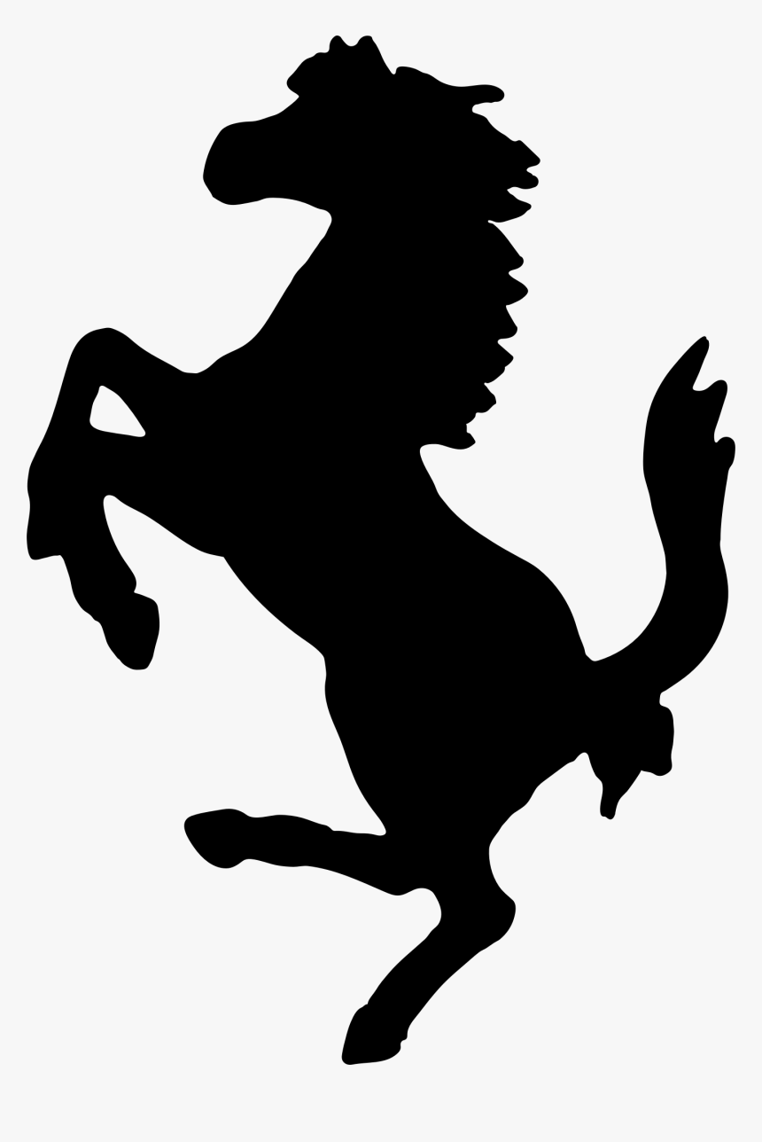 Vintage Horse Silhouette Clip Arts - Ferrari Horse Logo Png, Transparent Png