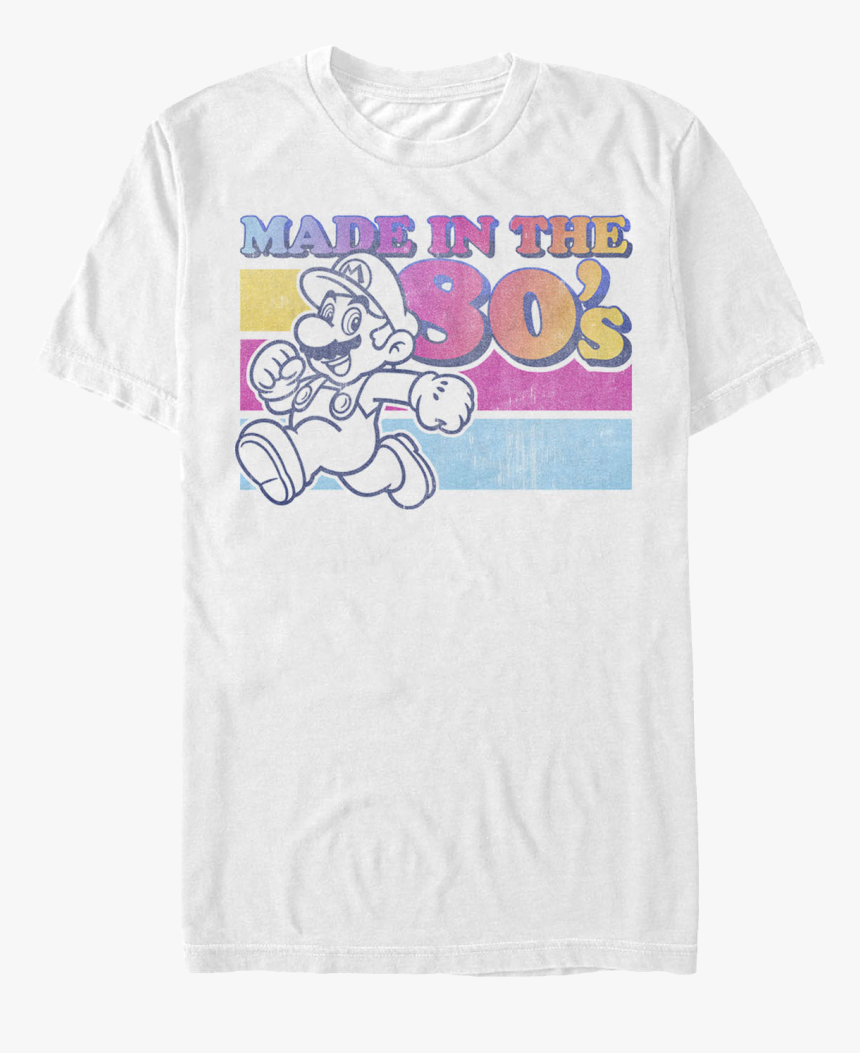 Super Mario Made In The 80s T-shirt, HD Png Download