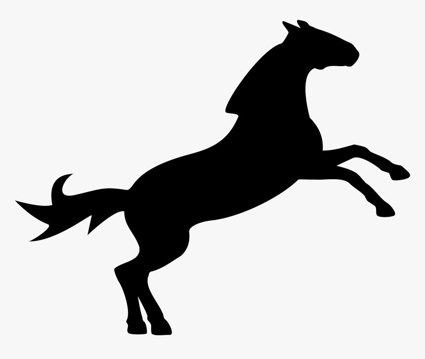 Show Equestrian Silhouette Free - Jumping Horse Cartoon Silhouette, HD Png Download
