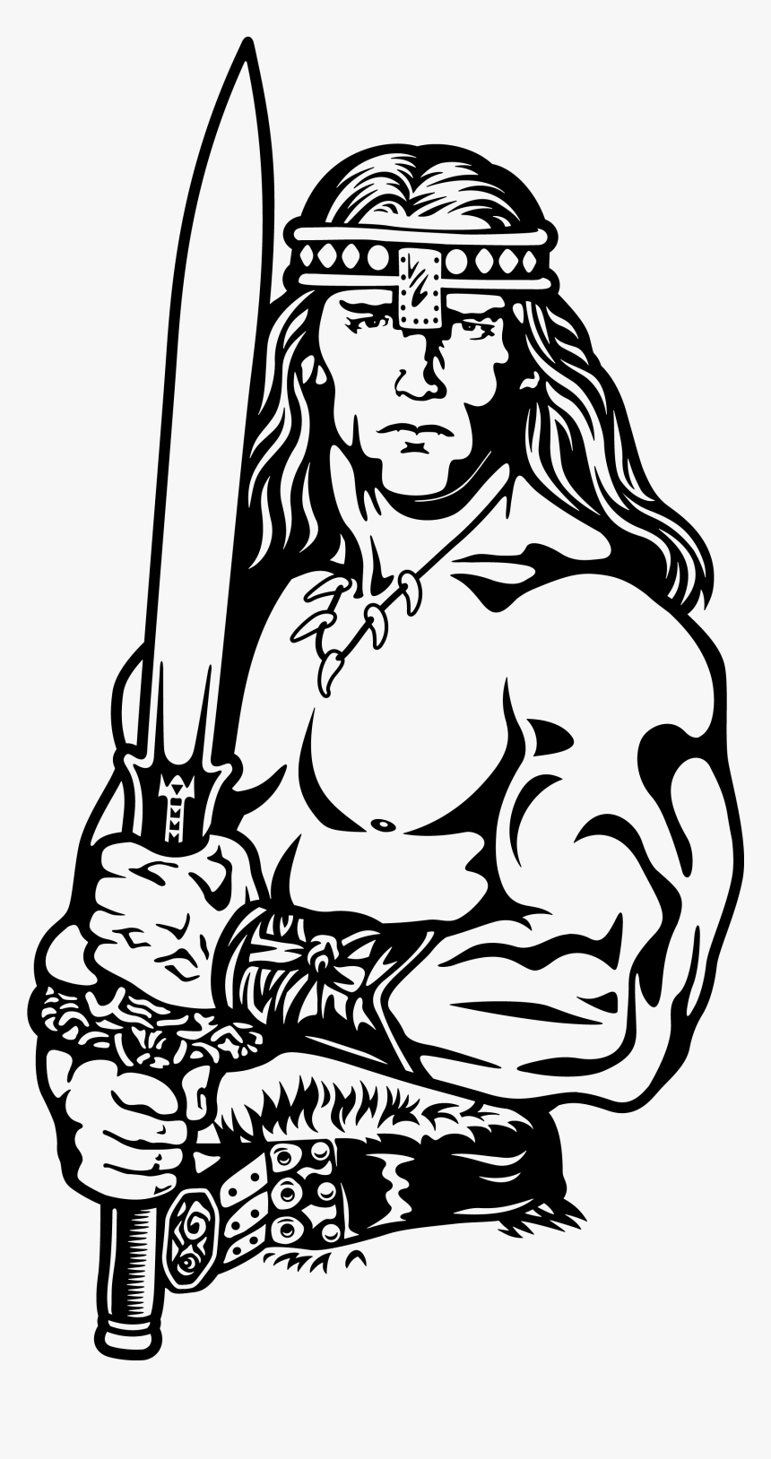 Alt1 Conan The Barbarian, Silhouette Art, Airbrush, - Conan The Barbarian Clip Art, HD Png Download