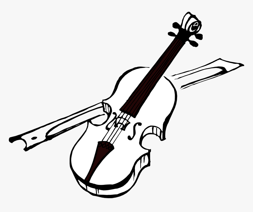 Violin Clip Art - Violin Clipart Black And White, HD Png Download