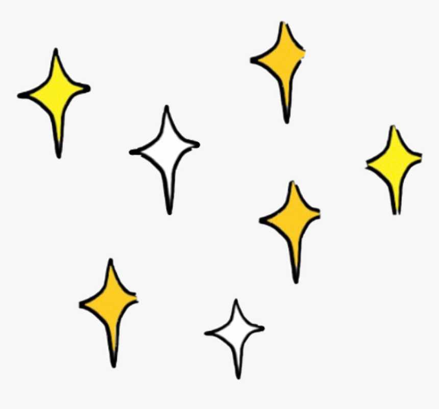 #stars #sparkle #emoji #yellow #white #star #galexy - White Stars Emoji, HD Png Download