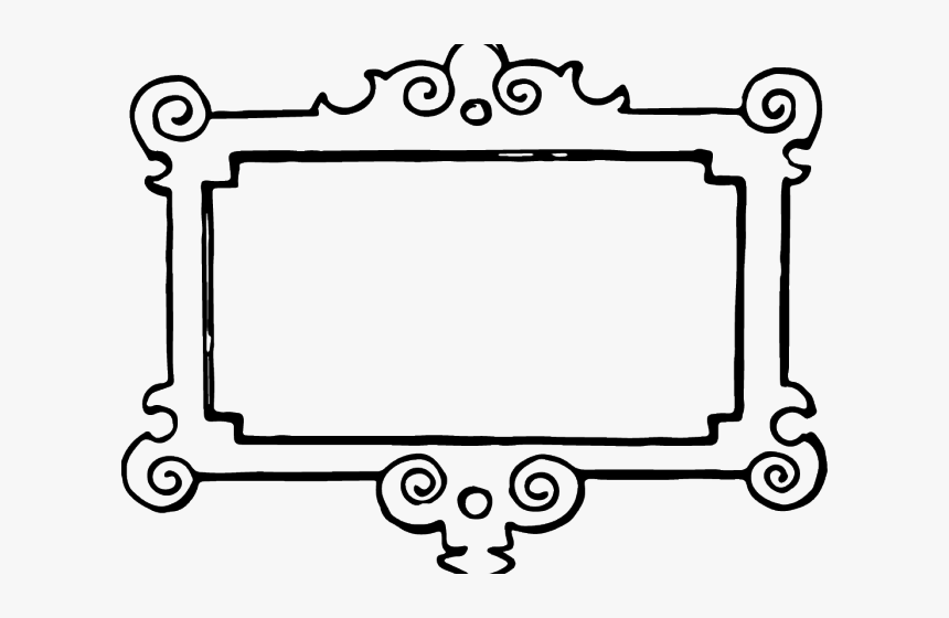 Frame Clipart Ribbon - Frame Clipart Black And White, HD Png Download