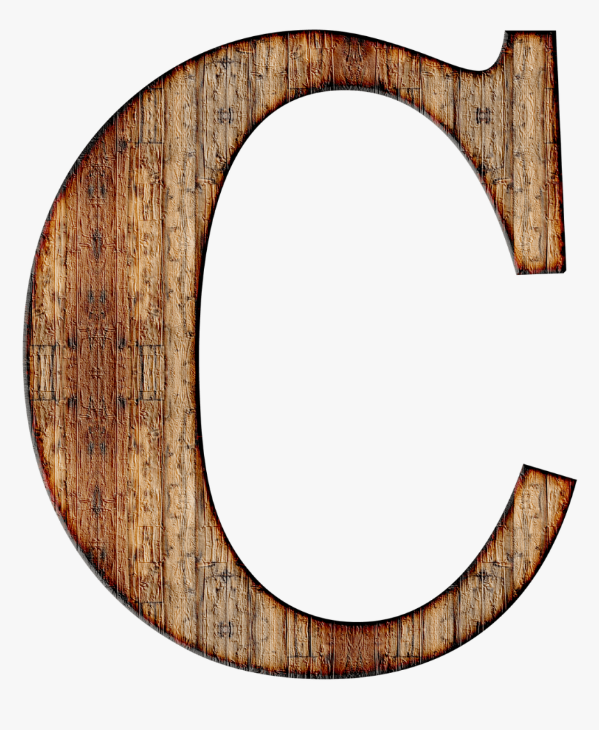 Wooden Capital Letter C, HD Png Download