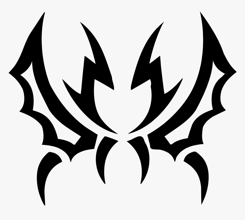 Lower-back Tattoo History Of Tattooing Dingbat Font - Designs Tribal Wings, HD Png Download