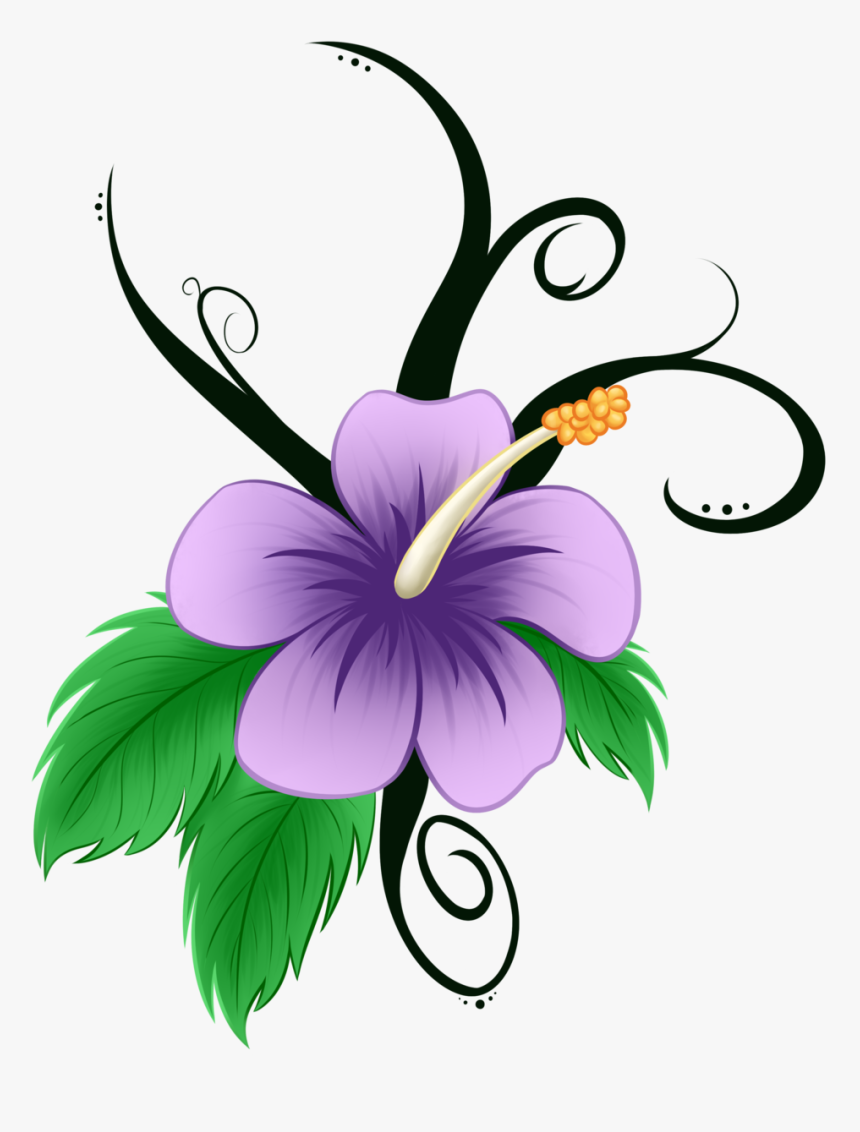 Clip Art Cartoon Hawaiian Flowers - Flower Art Images Hd, HD Png Download