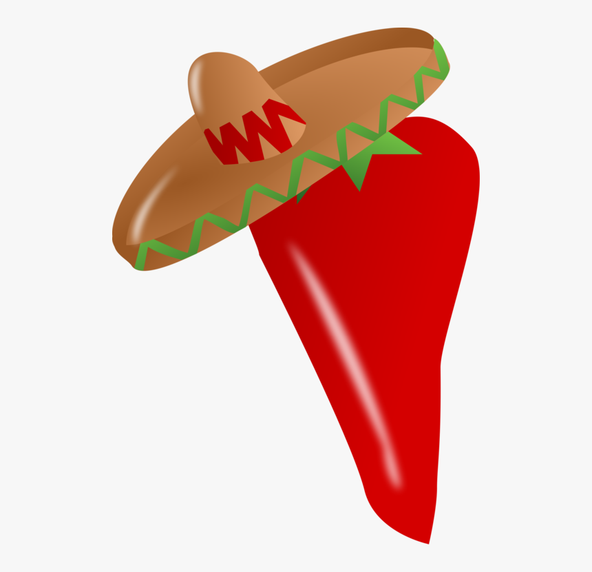 Pepper With Sombrero Vector Image - Cinco De Mayo Clipart Png, Transparent Png