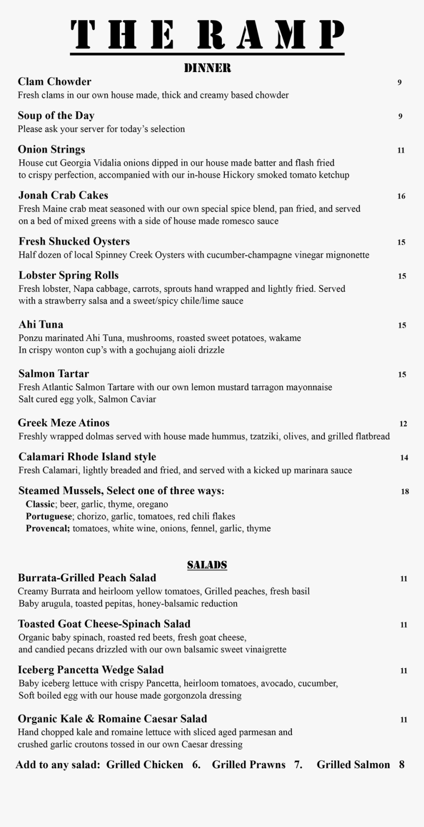Kennebunkport Restaurant Dinner Menu - True Blue Butcher Table, HD Png Download