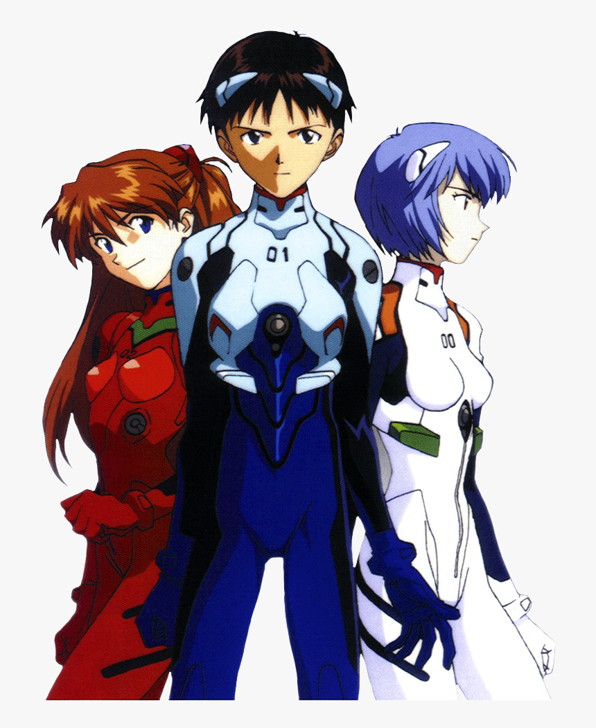 Shinji Rei And Asuka, HD Png Download