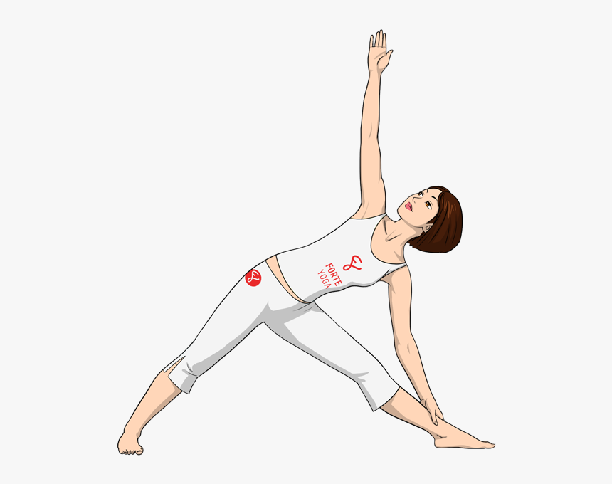 Extended Triangle Yoga Pose - Stretching, HD Png Download