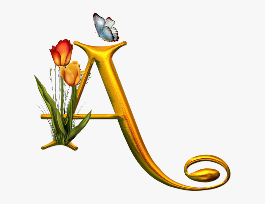 Transparent Bailar Clipart - Letras Con Flores Y Mariposas, HD Png Download