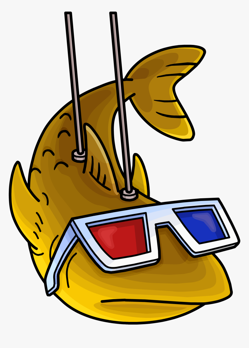 Fluffy Wearing 3d Glasses - Wearing 3d Glasses Png, Transparent Png