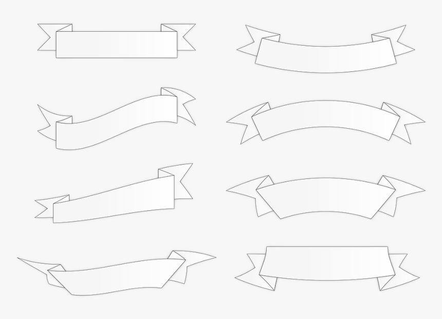 White Banner Vector Png - Origami Paper, Transparent Png