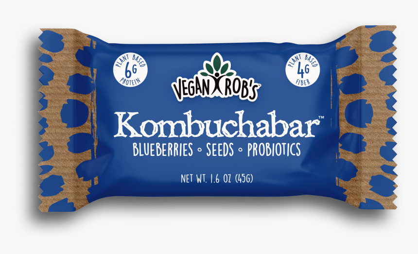 Vegan Kombucha Bar Blueberry 45g Front, HD Png Download