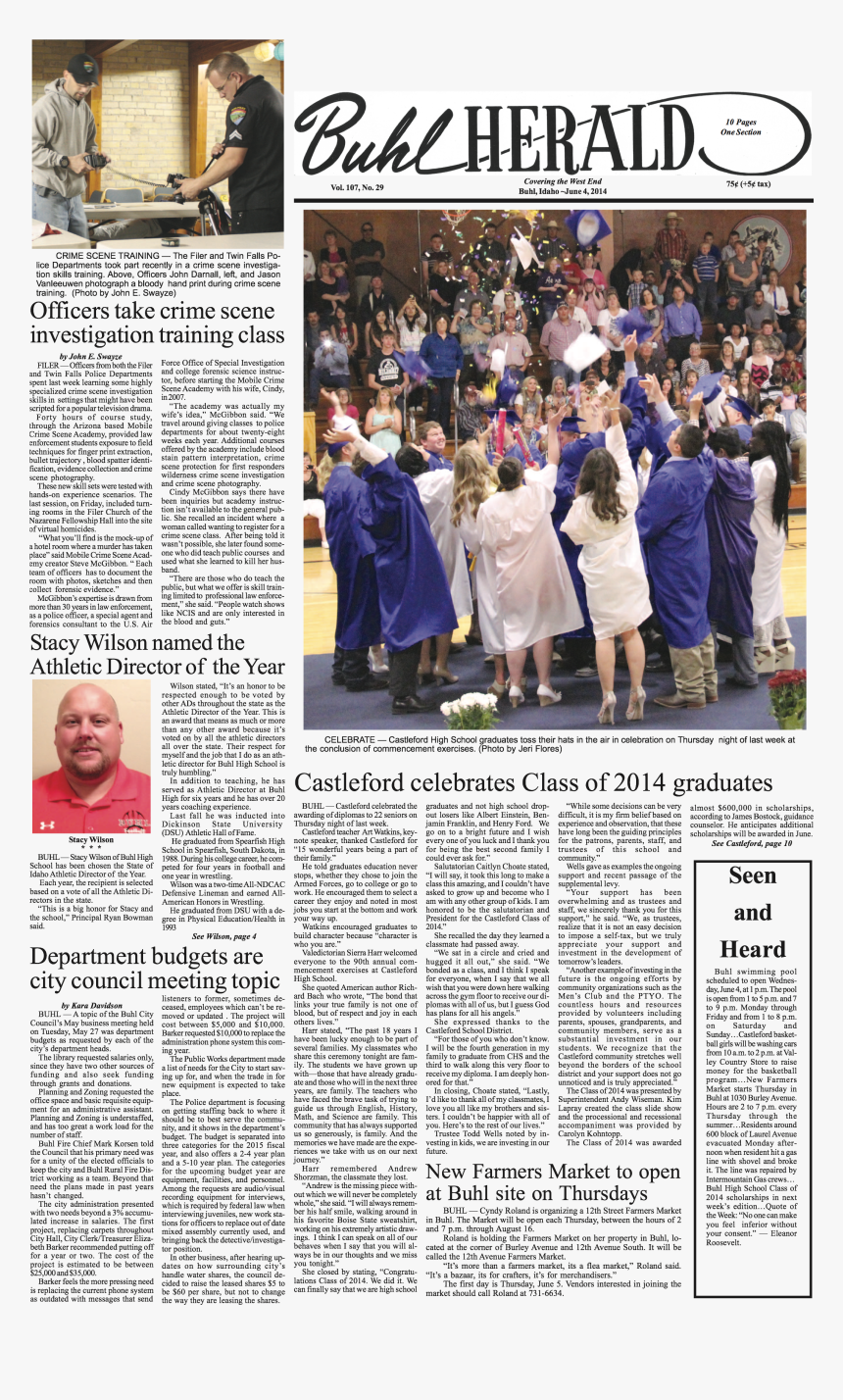 Click To Enlarge Buhl Herald Crime Scene Class, HD Png Download