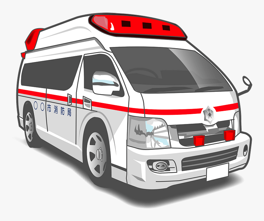 Ambulance Emergency Vehicle Clipart 消防 車 救急車 イラスト Hd Png Download Transparent Png Image Pngitem