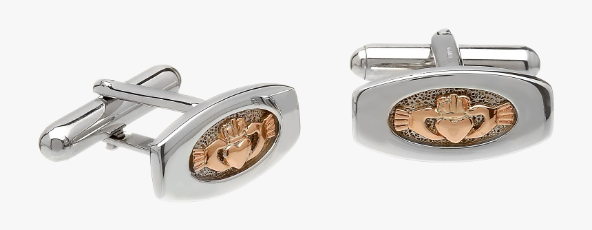 Claddagh Cufflinks - Silver, HD Png Download