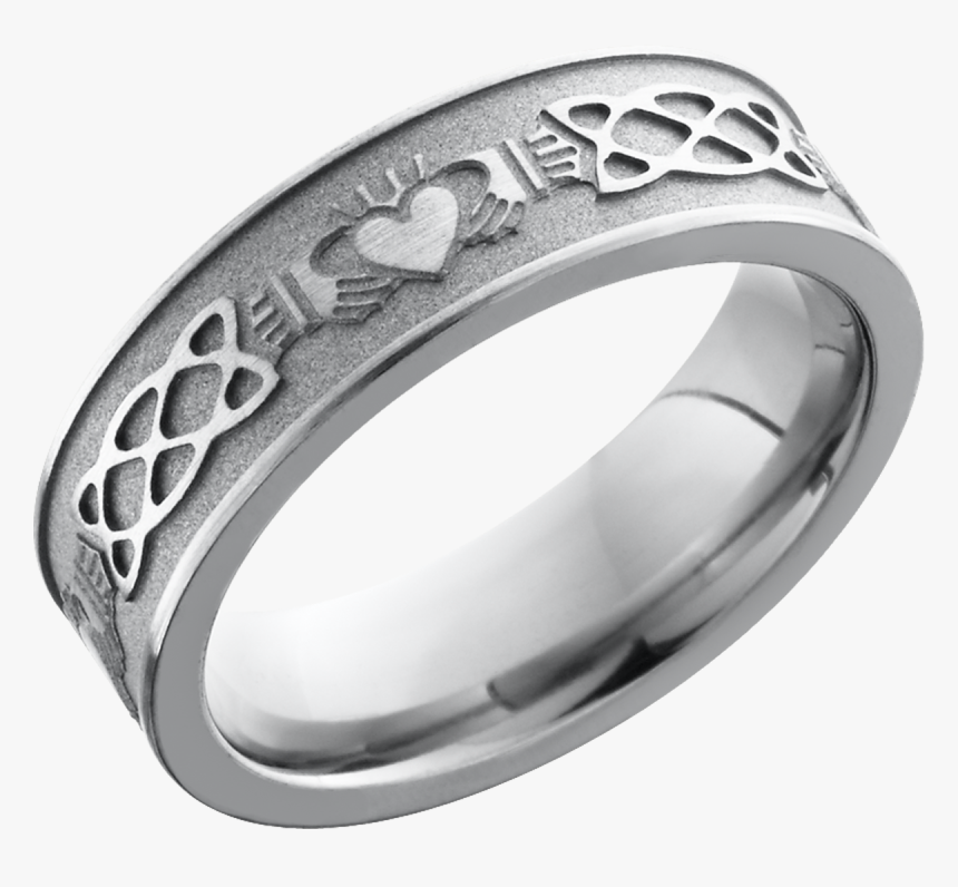 Titanium 6mm Band 6fcladdaghceltic - Wedding Ring, HD Png Download