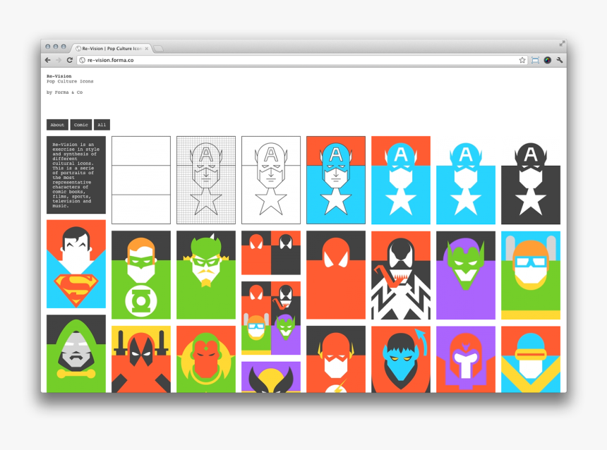 Pop Culture Icons Forma - Re Vision Pop Culture Icons By Forma, HD Png Download