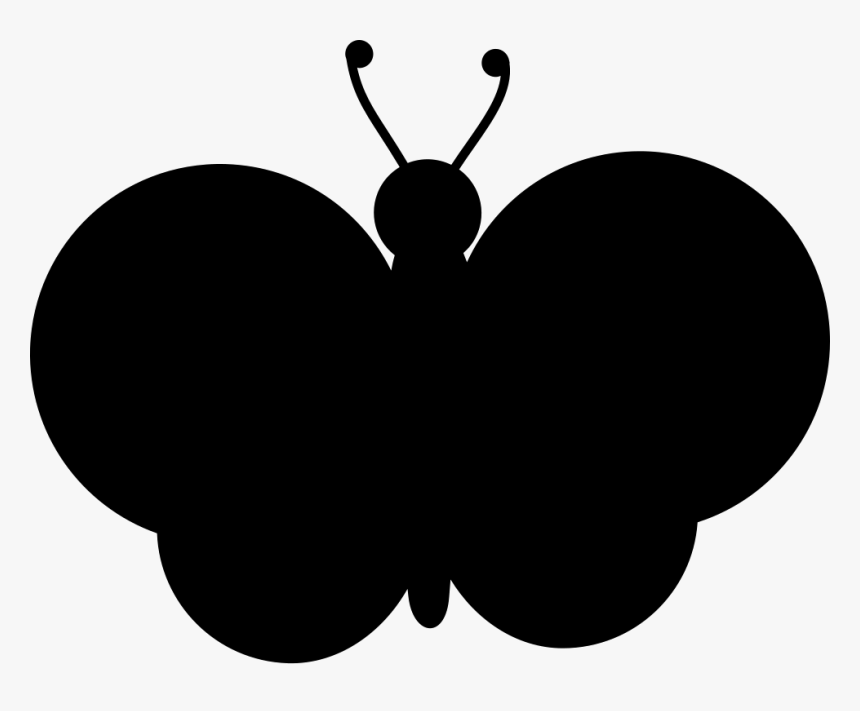 Butterfly With Circular Wings Shape Comments - Butterfly, HD Png Download