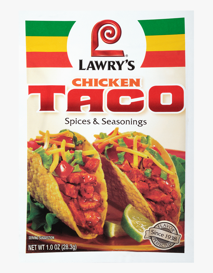 Chicken Taco - Lawry's Chicken Taco Seasoning, HD Png Download