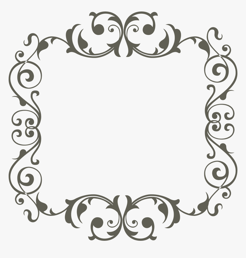 Clip Art Frames Vintage Em Gr - Arabesco Png, Transparent Png