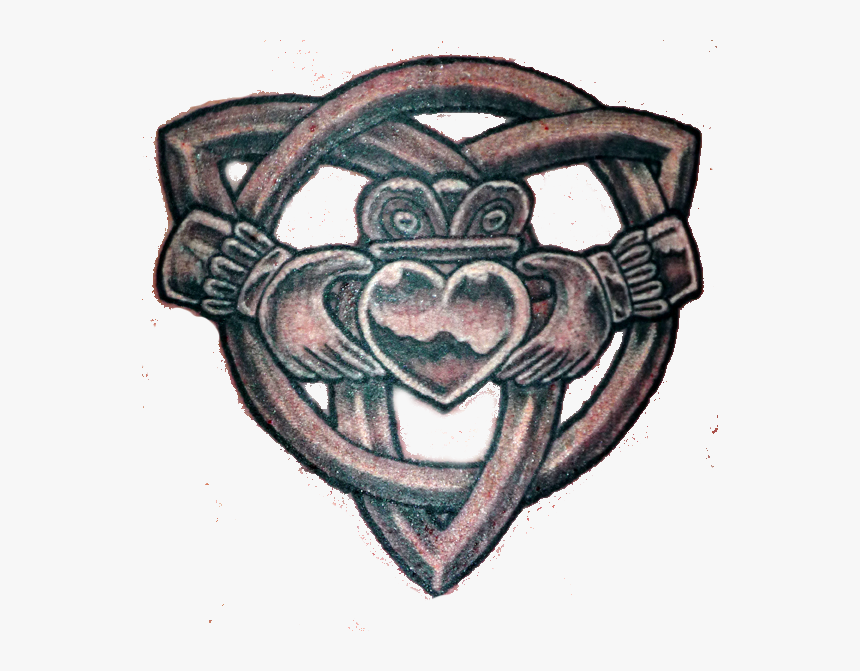 Los Anillos De Claddagh Son Un Símbolo Tradicional - Claddagh Ring Celtic Knot Tattoo, HD Png Download