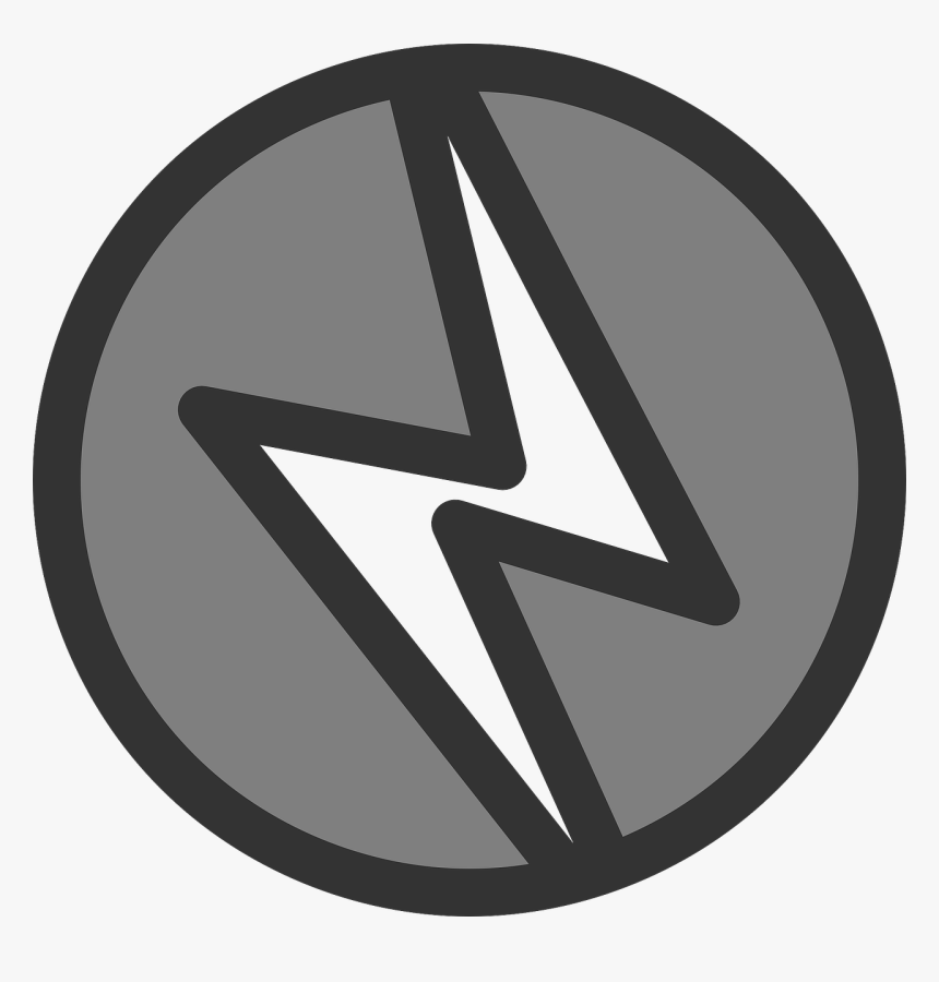 Vector Power Lightning Bolt - Lightning Bolt Clip Art Circle, HD Png Download
