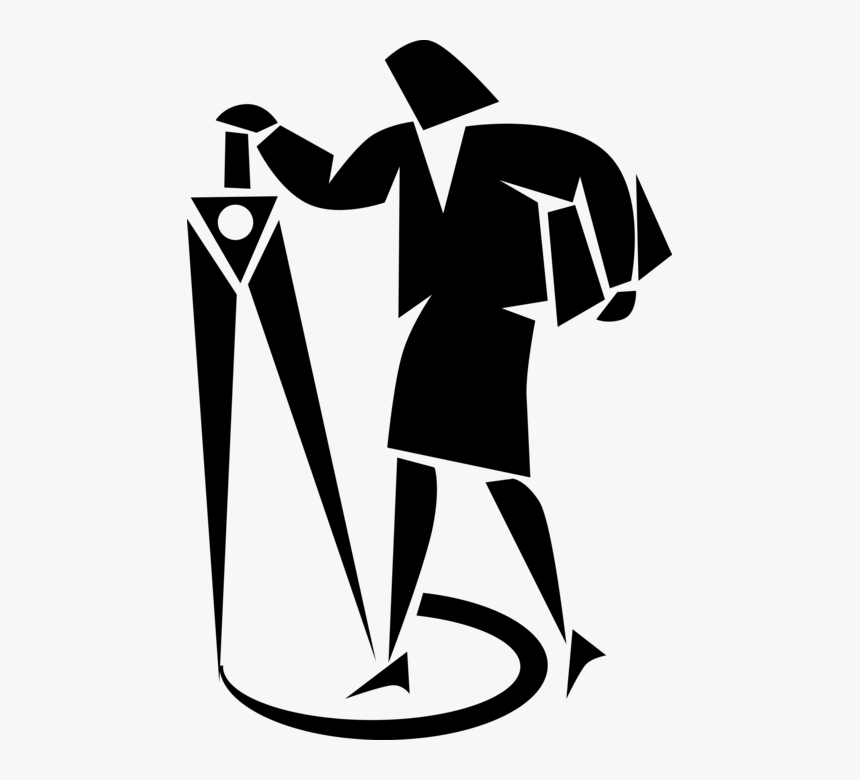 Vector Illustration Of Businesswoman With Measurement - Illustration, HD Png Download