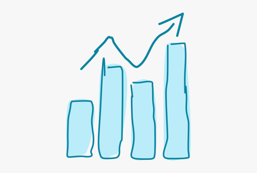 A Drawing Of A Graph With An Arrow Pointing Upwards - Calligraphy, HD Png Download