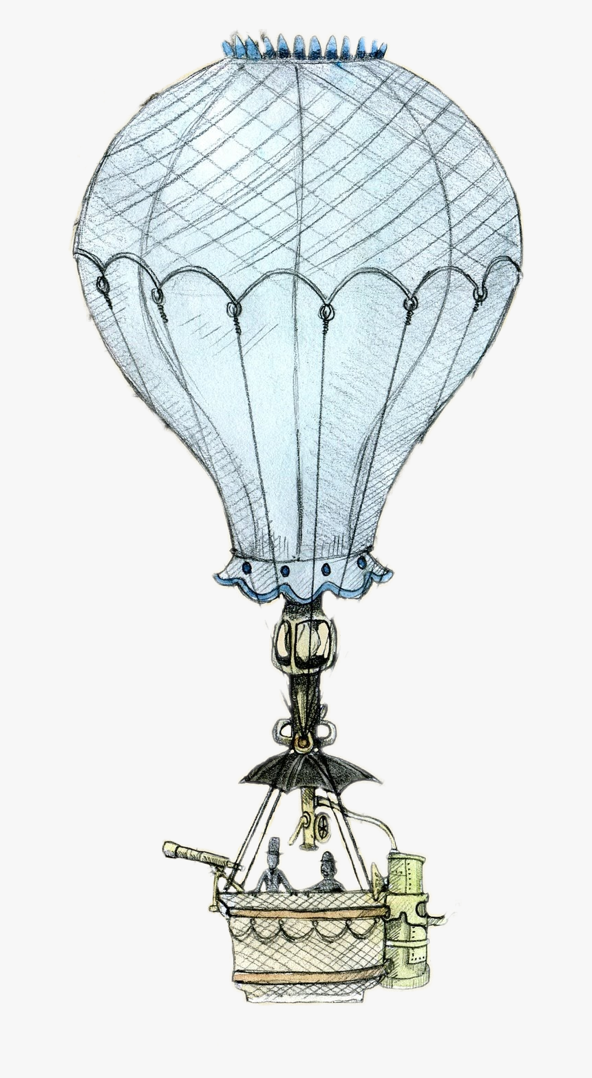Victorian Lady Hot Air Balloon - Afrikaanse Kort Bybel Verse, HD Png Download