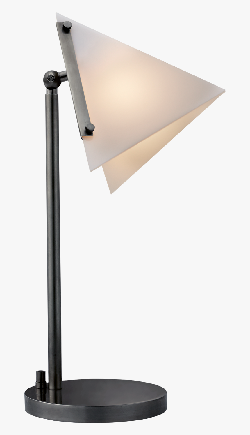 Forma Round Base Table Lamp In Bronze With White Glass - Visual Comfort, HD Png Download