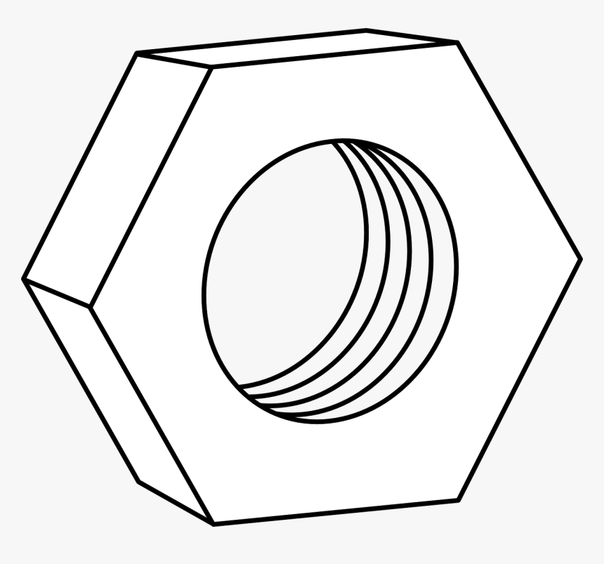 Hex Nut For Bolts Png Images - Icono Tuerca Blanco En Png, Transparent Png