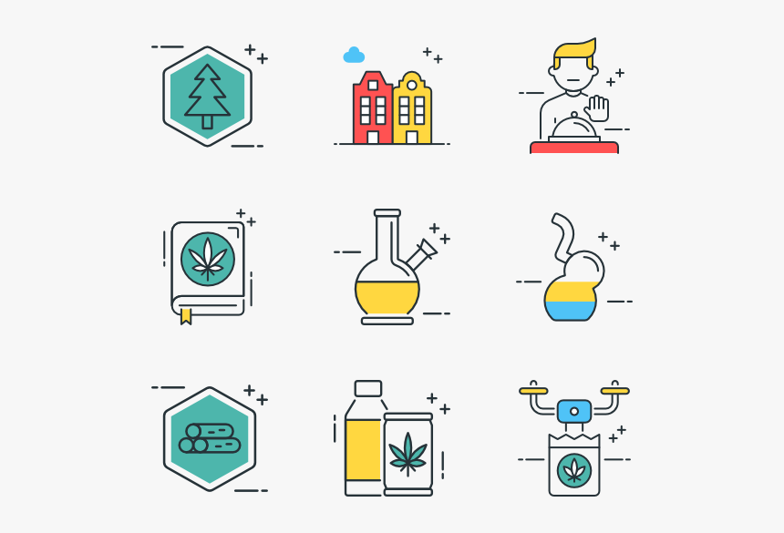 Marijuana - Weed Icons, HD Png Download