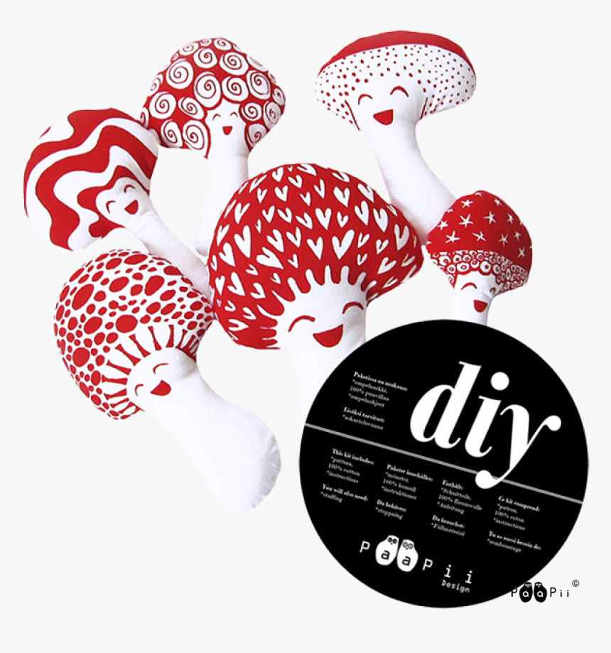 Diy Mushroom Family, Red - Paapii Bambi, HD Png Download