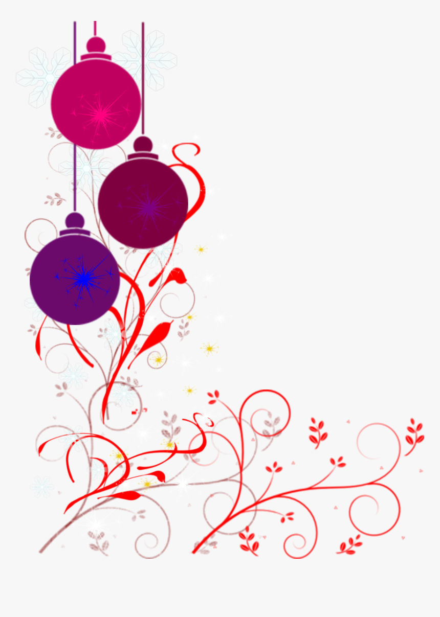 Transparent Corner Ornament Png - Transparent Christmas Corner Border, Png Download