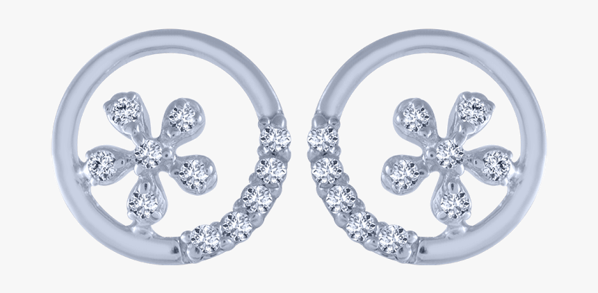 18kt White Gold And Diamond Stud Earrings For Women - Earrings, HD Png Download