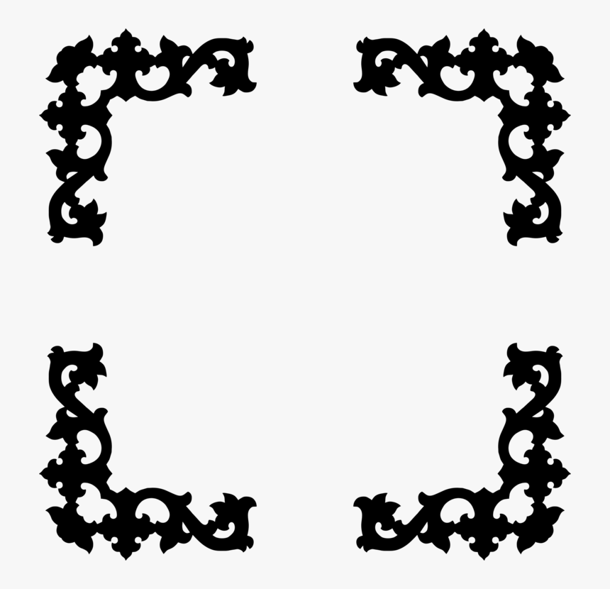 Ornament,borders And Frames,silhouette - Gingiber Merrily Panels Moda, HD Png Download