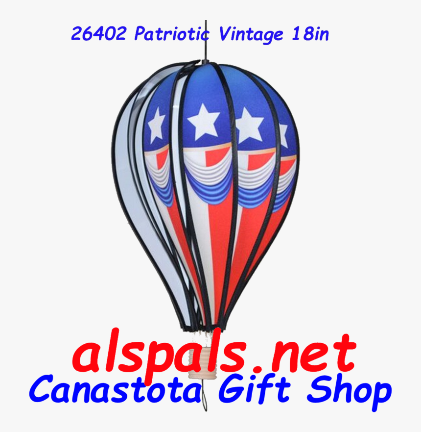#26402 Vintage Patriotic Hot Air Balloon Upc# 630104264024 - Hot Air Balloon, HD Png Download