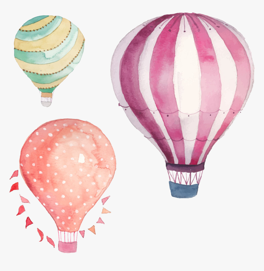 Balloon Png Image With Transparent Background - Hot Air Balloon Watercolor, Png Download