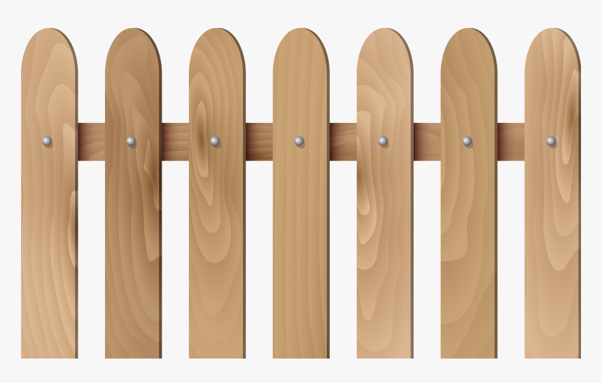Picket Fence Wood Clip Art - Wooden Fence Png, Transparent Png