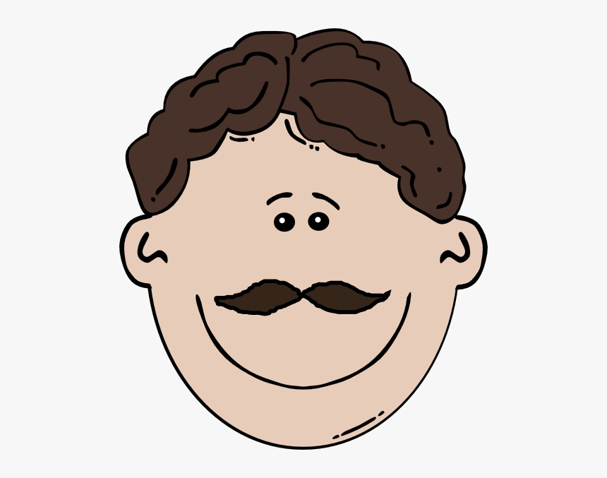 Man With A Moustache Cartoon, HD Png Download
