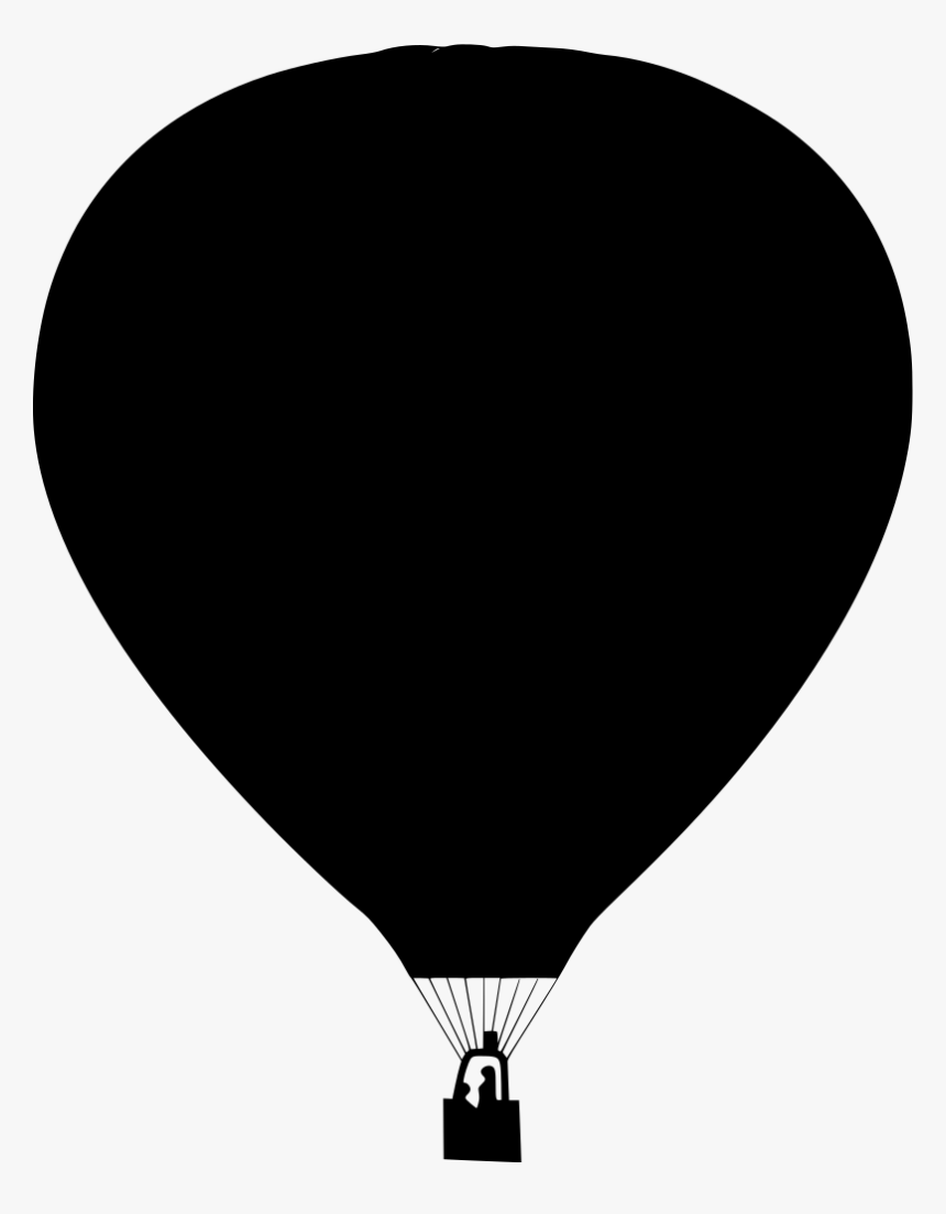 Clipart Black Air Balloon, HD Png Download