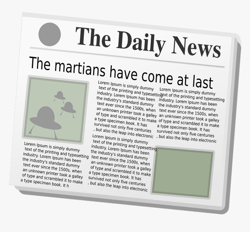 Periódico, Noticias, De Papel, Diario - Newspaper Article Clipart, HD Png Download
