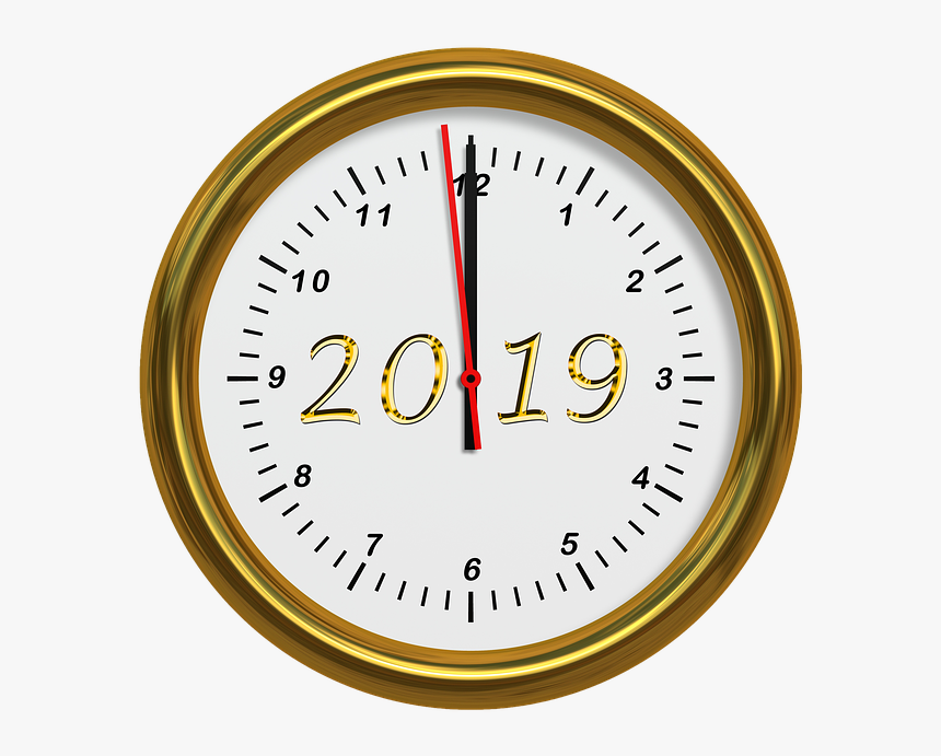 Cash Car Transporte Turismo Rj - New Year Clock 2018 Png, Transparent Png