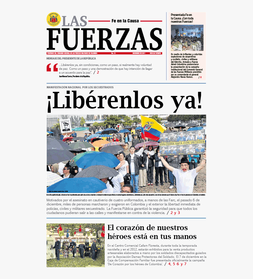Periódico Las Fuerzas Diciembre - Flyer, HD Png Download