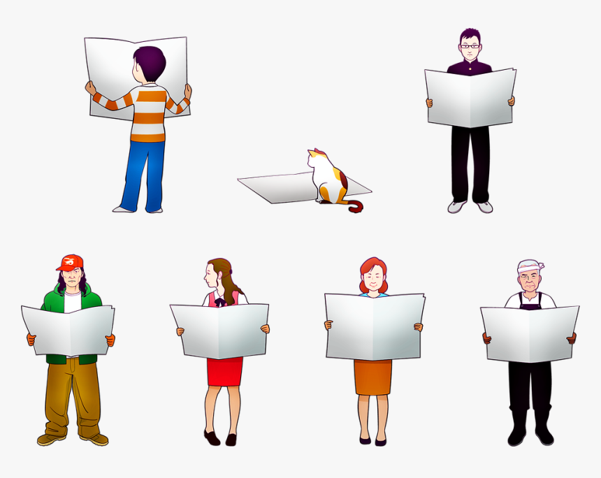 La Gente Que Lee El Periódico, Periódico, Gato - Newspaper, HD Png Download