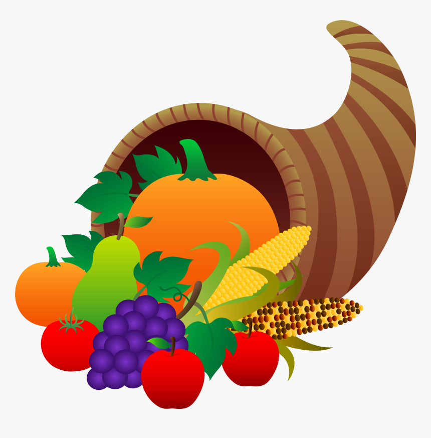 Cornucopia Clip Art Free Clipart Images Transparent - Thanksgiving Cornucopia Clip Art, HD Png Download