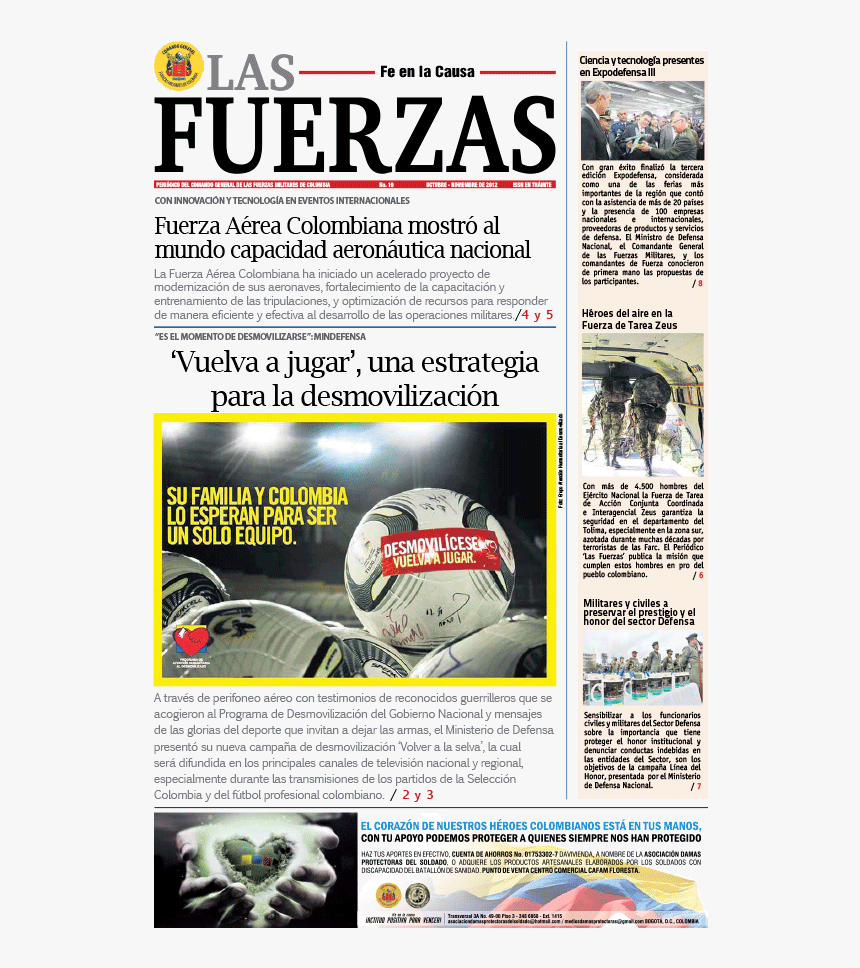 Periódico Las Fuerzas Octubre - Flyer, HD Png Download